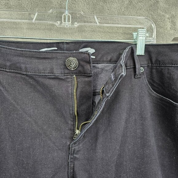 Seven7 Jeans Luxe Skinny 24 Black Embellished Bling Plus Cotton Stretch Boho New - Picture 5 of 14